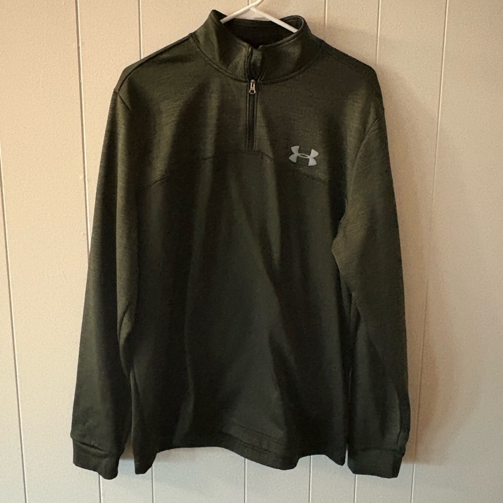 Under Armour Men's Green Sweater Large Pullover work business casual